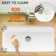 33" L x 19" W Fireclay Workstation Kitchen Sink Single Bowl White with Cutting Board and Bottom Grid