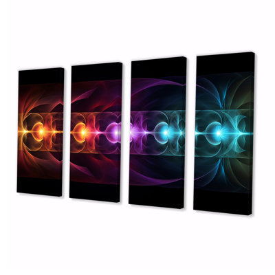 Chakra, premier mouvement méditation - art mural géométrique 4 pièces