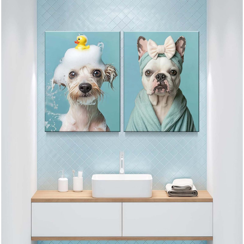2 Piece Wrapped Canvas Print, 60 cm H x 40 cm W