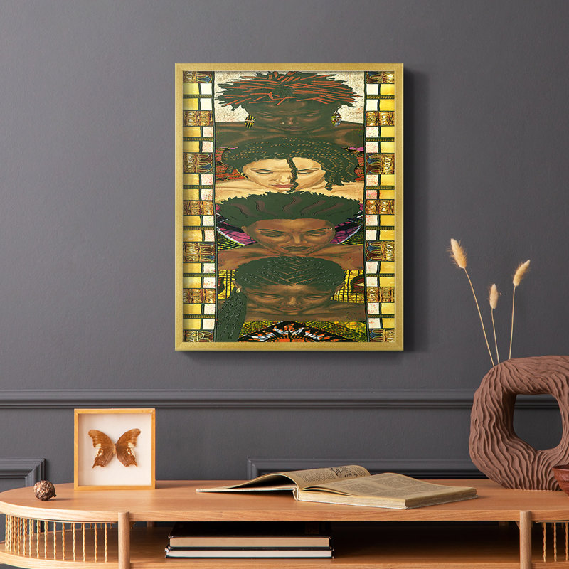 Spiritual People II, reproduction encadrée - bois massif, Or, H 10 po x l 8 po