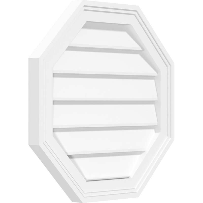 Ekena Millwork PVC Wall Louver / Gable Vent, 28" H x 28" W