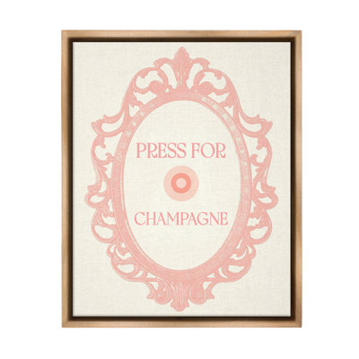 «Press For Champagne Floater Frame» par Lil 'Rue sur