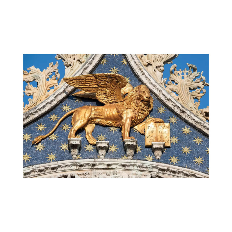 Golden Lion Of Saint Mark 1 Piece Wrapped Canvas Wall Art, 101.6 cm H x 66.04 cm W