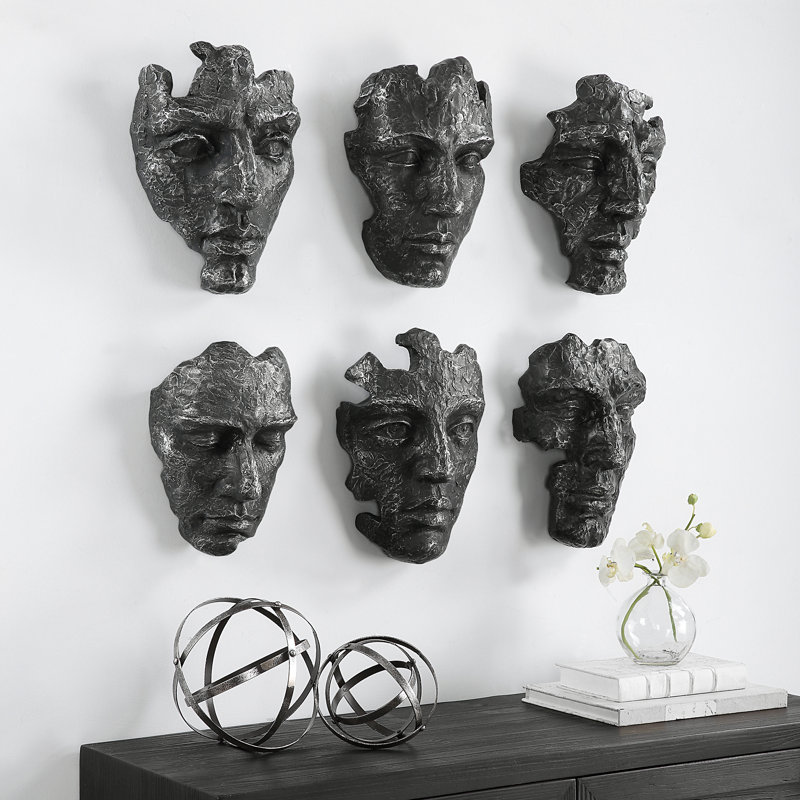 Modern People Wall Decor on Polyresin