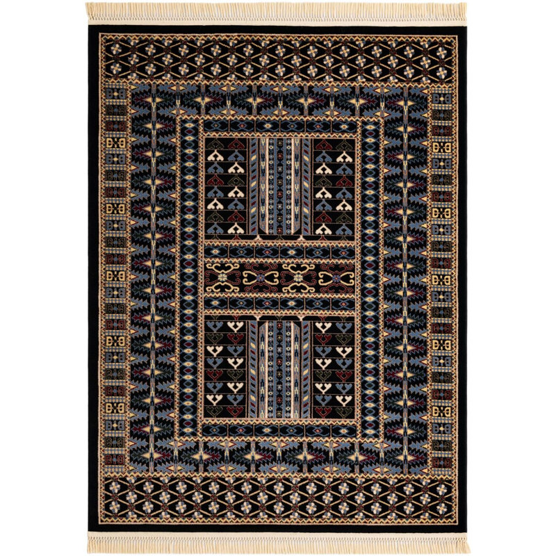 Tapis noir Aucun, Rectangle 5 pi 3 po x 7 pi 1 po