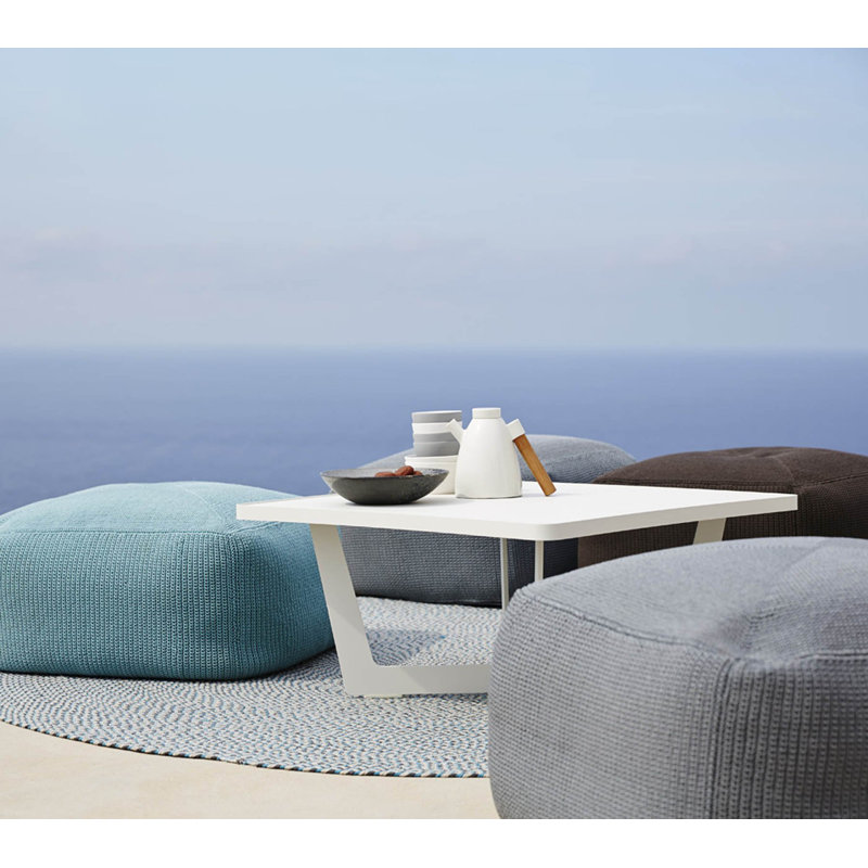 Divine Outdoor Ottoman, Turquoise