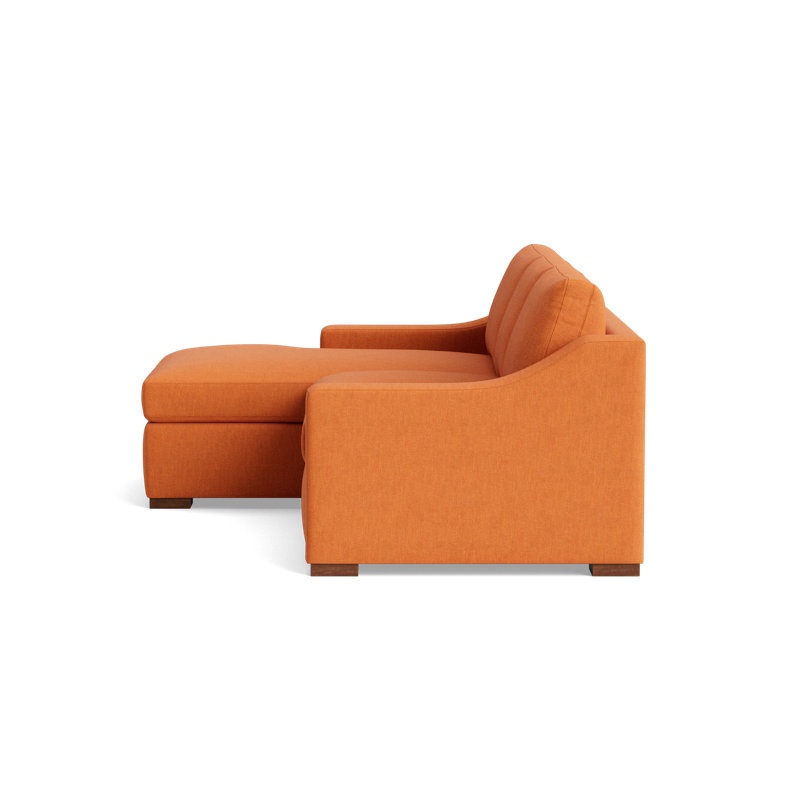 Lucca Chaise Sectional, Left Hand Facing, Performance Weave - Carrot