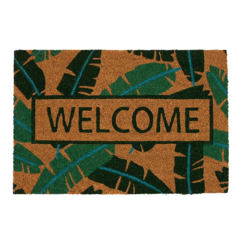 Nicola Spring - Coir Door Mat - 60 x 40cm - Banana Leaf