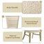 Chaises d'appoint rembourrées en chenille avec confort rembourré (ensemble de 2)