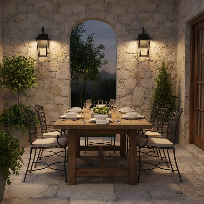 Warren LED Outdoor Wall Lantern, 19.5" H x 8.5" W x 9.875" D