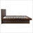 Cappuccino Wood Eastern King LED Panel Bed