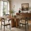 Table de salle à manger ronde rustique brun ferme, compacte et durable pour les petits espaces, idéale pour la cuisine ou un appartement