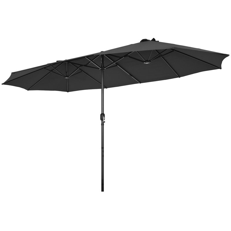460cm Lighted Balcony Parasol, Brown
