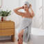 Ensemble d'enveloppement corporel et d'enveloppement pour cheveux en coton non blanchi teint en Daffy-108507321