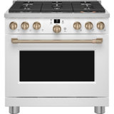 36" 6.2 cu. ft. Smart Slide-In Gas with Convection Oven