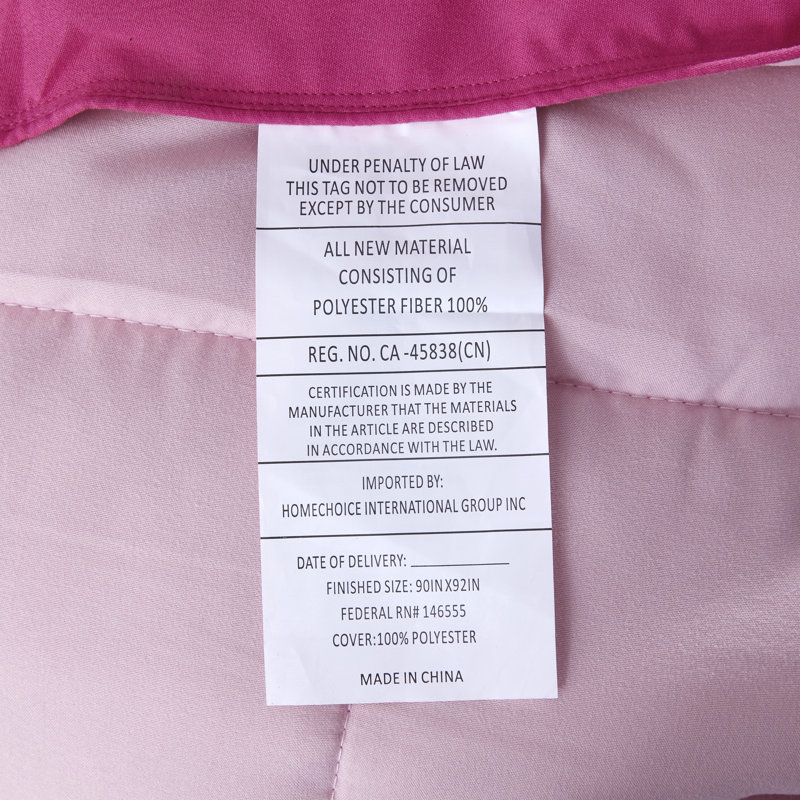 All Season Reversible Down Alternative Comforter Set with Shams - Breathable, Soft, Fluffy, Pink