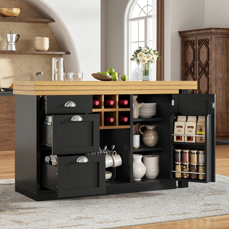 Kitchen Island, Black