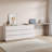 Amaly Modern Home Office Extendable Dresser Desk Combo with 6-Drawer