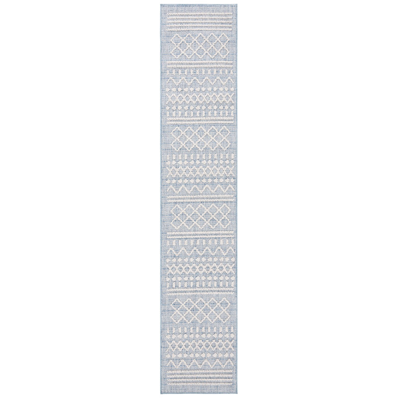 Tapis d'intérieur / extérieur à motif géométrique Laguan Performance, Tapis de couloir 2 pi x 10 pi