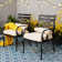 Alyah Square 4 - Person 37'' Long Dining Set With Cushions And Umbrella