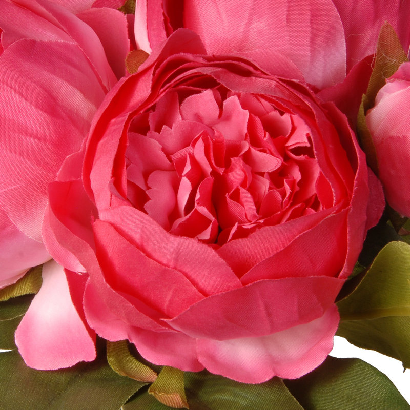 Bouquet de pivoines de 12 po The Holiday Aisle®, Rose vif