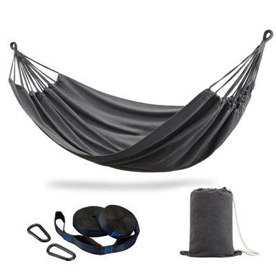Double Hammock With Tree Straps,2 Person Hammock For Backyard Patio Outdoor And Indoor,450Lbs Weight Capacity