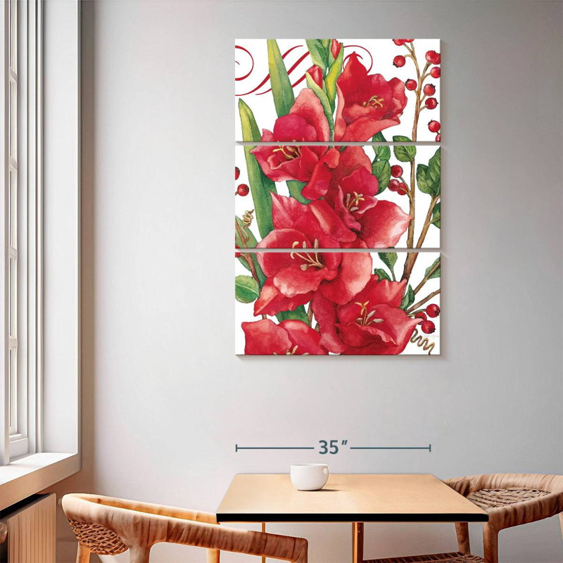 Harnek Flowers And Berries Gladiolas, 65" H x 42" W