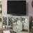 Antique Gray Finish Console Cabinet