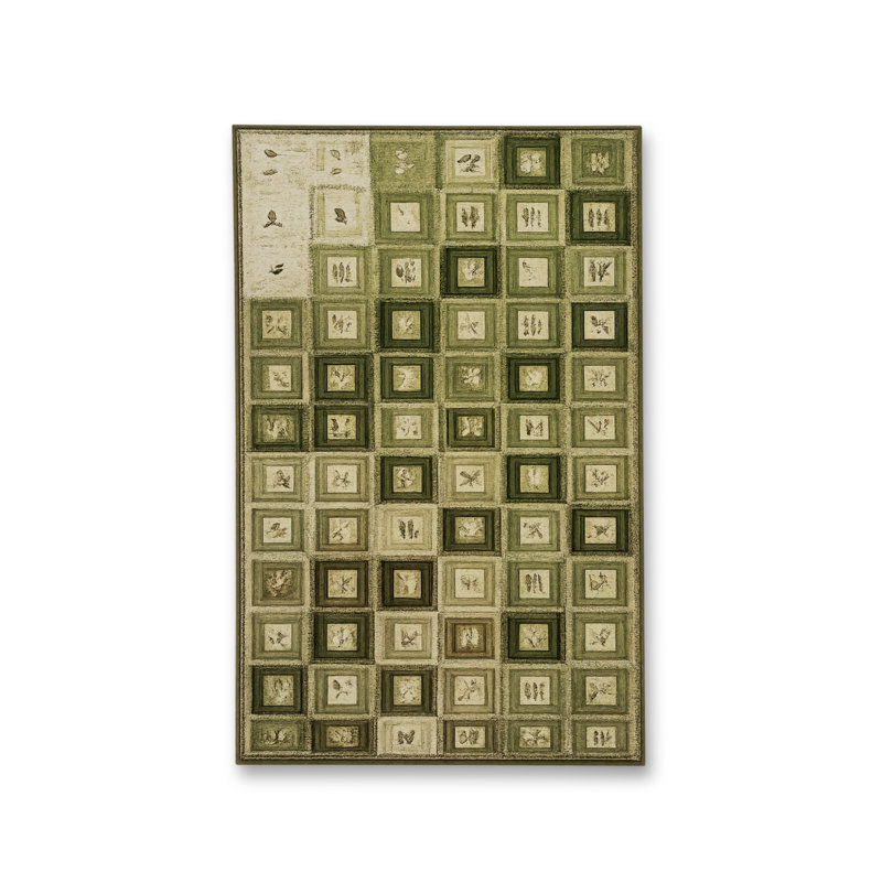 Tapis beige tissé à motif de poissons Mosso, 2'6" x 4'11"