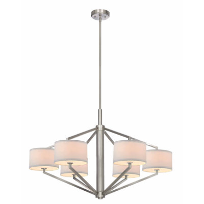 Lustre géométrique 6 lumières ombrées Cervantes