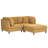 3 - Piece Upholstered Orange Corduroy Modular Sectional with Pillow Back and Removable Ottoman-1781209357