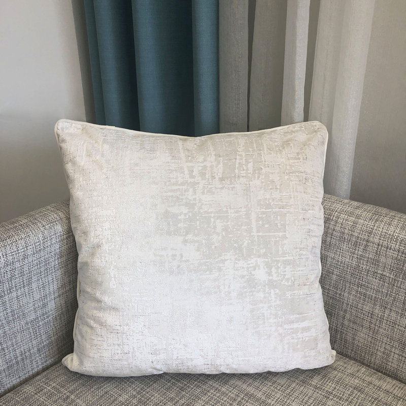 Gino Feather Throw Pillow, White