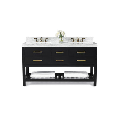 Carrie 60'' Double Bathroom Vanity