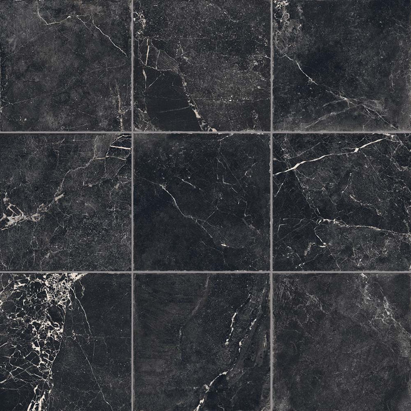 Verona 12X12 Porcelain Tile, Black
