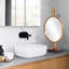 Medallion Round Beveled Framed Freestanding Mirror-1392937426