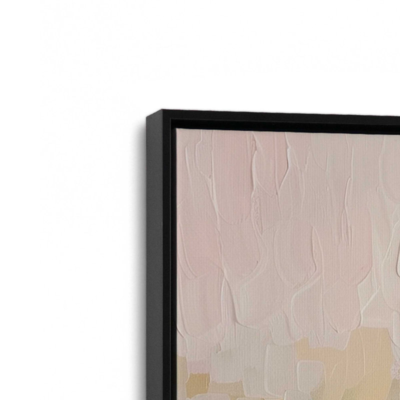 Ensemble de 3 impressions Seaside Sunrise Drift, Cadre flottant noir satiné, 36 po x 24 po