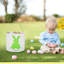 Panier de lapin de Pâques, sac de rangement pour lapin, chasse aux œufs de Pâques, rangement de bonbons (vert)