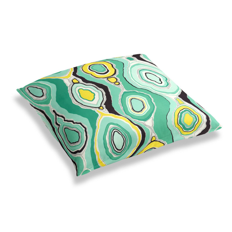 Tobi Fairley La Petit Roche Abstract Cotton Reversible Throw Pillow, Lime Green/Yellow