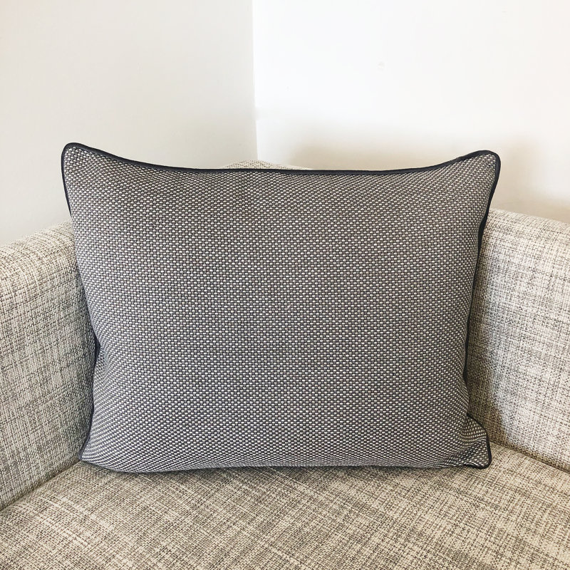 Marino Lumbar Pillow Cover & Insert, Gray