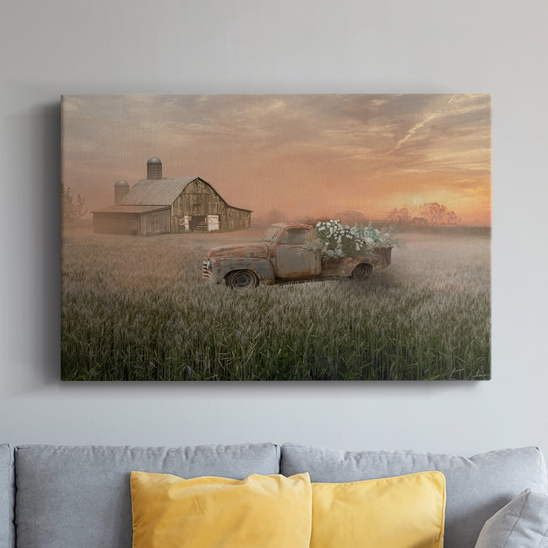 Tôt le matin, brouillard - galerie Cavas, H 12 po x l 18 po