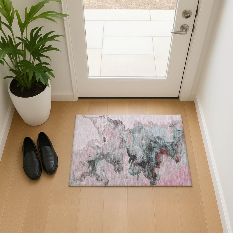 Premium Machine Washable Mehara AMF1688 Abstract Rug, Rectangle 1'8" x 2'6"