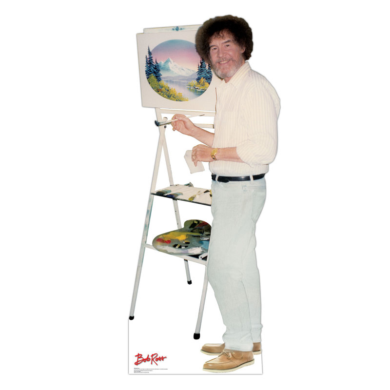 Bob Ross Life-Size Cardboard Standup with Easel
