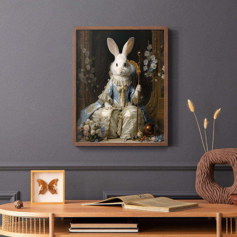 ANIMALS Series CLxxxi - reproduction encadrée de qualité supérieure - prête à être accrochée - aucun clou requis, Noyer