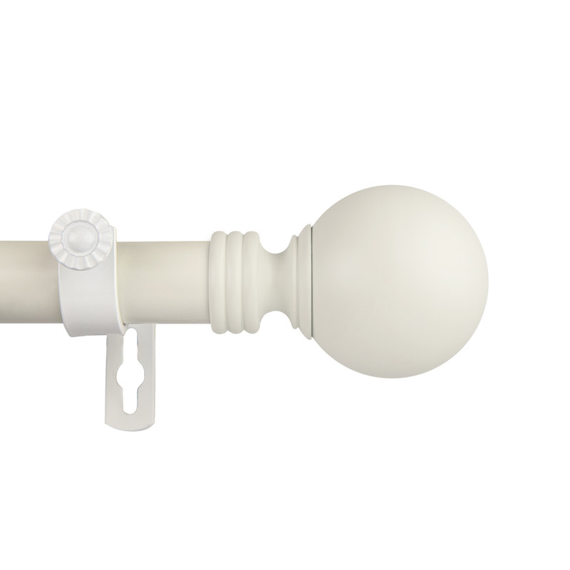 Tringle à rideaux ajustable 1 po Orpha, Blanc, l 66 à 120 po