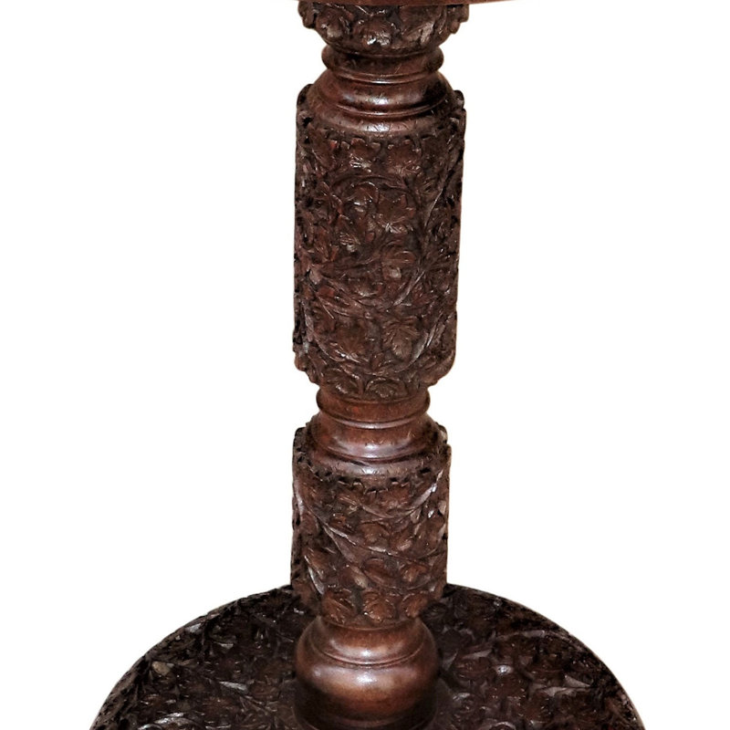 Handcrafted Walnut Wood Side Table