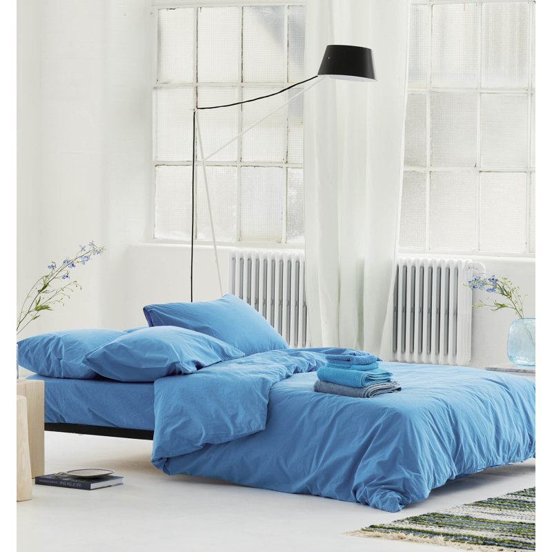 Designers Guild Loweswater Cobalt 300 Thread Count Bedset, Super King Bed (260 x 220 cm)