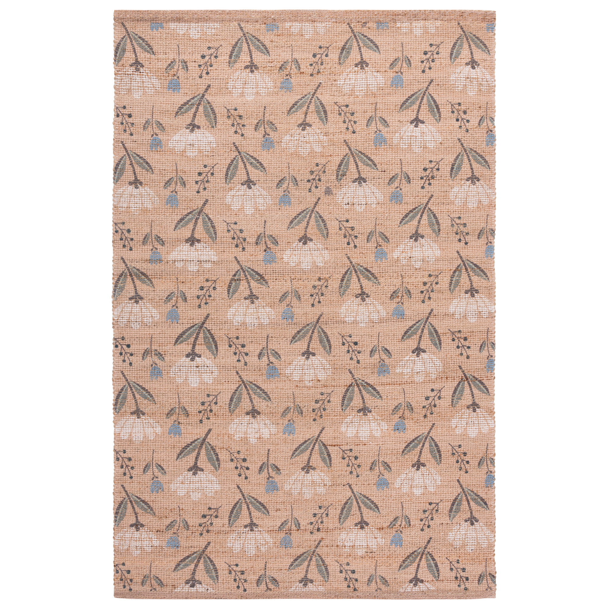 Saffron Hand Woven Jute/Sisal; Chenille; Cotton Floral Indoor Rug, 2'-3" X 8'-0" Runner