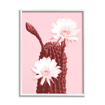 «Stupell Industries», art mural sur toile de fleurs de cactus roses par Lil 'Rue