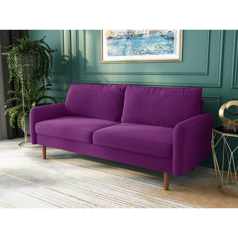 Azelin 70" Round Arm Sofa, Eggplant
