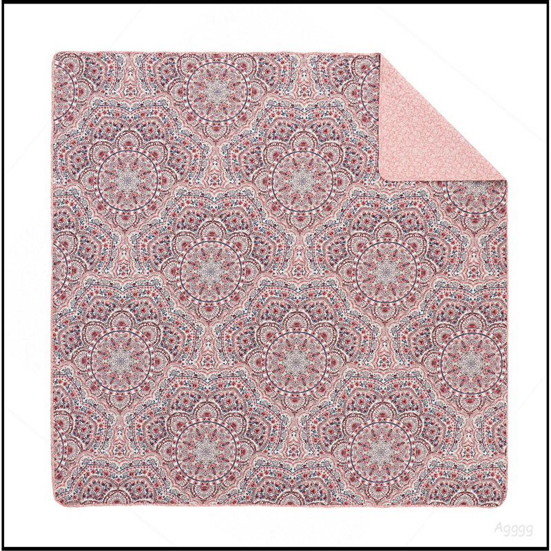 3-Piece King Boho Floral Reversible Quilt